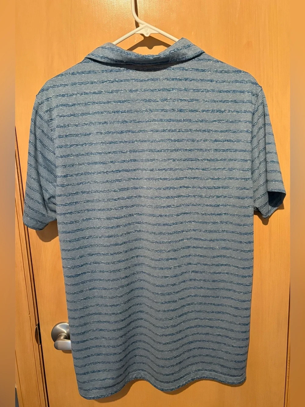 Nike Men’s Blue Striped Dri-FIT Polo Shirt Blue Striped Size Medium
